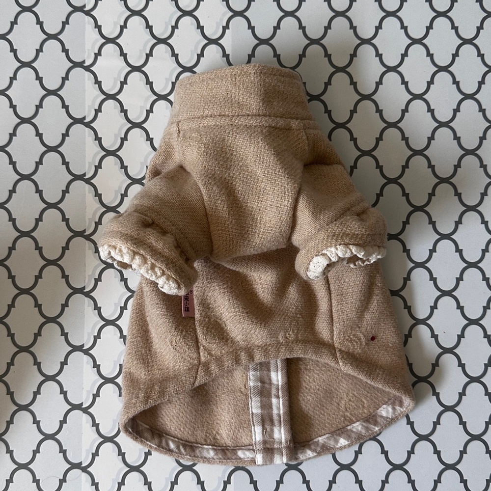 Tan Button-Up Dog Coat - Picture 2 of 3